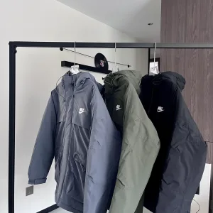 High Quality Luxury Nike Coat Red Cotton Down Winter