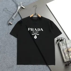 Designer High Quality Prada Short-Sleeved T-Shirt Red