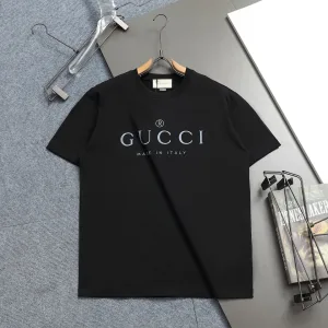 AAA Designer Gucci Short-Sleeved T-Shirt Ash Cotton