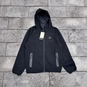 Luxury Super Clone Nike Outerwear Red Cotton Fleece Autumn Winter And