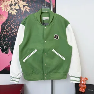 High Quality Reps Dior Outerwear Green Nylon Cowhide Suitable For All Body Types Autumn Winter And