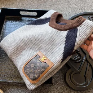 Luxury Louis Vuitton Sweater Red Wool Merino
