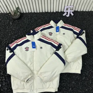 Reps High Quality Adidas Cotton-Padded Coat Red Cotton Thick Light Exercise Autumn Winter And Screen Printing