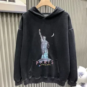 High Quality Balenciaga Hoodie Ash Soft Wash