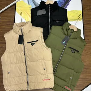 Reps Prada Outerwear Red Goose Down Nylon Microfiber Fabric Soft And Gentle