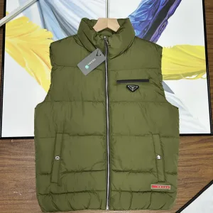 Super Clone Prada Outerwear Red Goose Down Nylon Microfiber Fabric Soft And Gentle