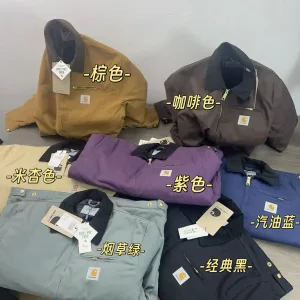 AAA Carhartt Outerwear Green Cotton Pure Twill Corduroy Fabric Easy To Match Winter