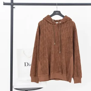 Super Clone High Quality Dior Hoodie Blue Jacquard Pattern