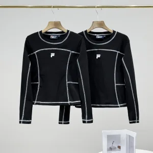 Luxury Fila Long-Sleeved Shirts Ash Fleece Streetwear Autumn Winter