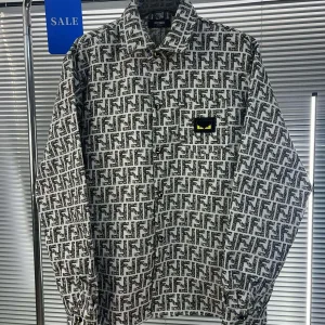 AAA Fendi Shirts Red Jacquard Denim