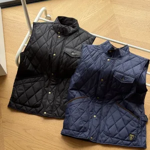 Reps High Quality Ralph Lauren Vest Blue Cotton Polyester Corduroy