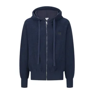 Super Clone Luxury Loewe Hoodies Red Cotton Wool Merino Soft And Smooth Embroidery