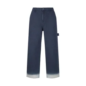 Reps Luxury Gucci Trousers Blue Cotton Twill Jacquard Denim