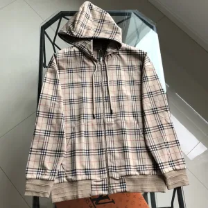 High Quality Burberry Jacket Red Cotton Pure