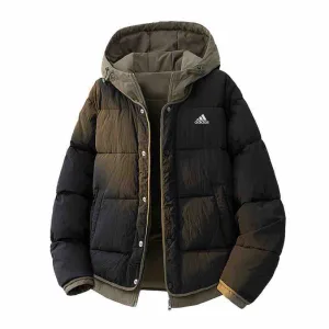 Reps Adidas Down Jacket Red Cotton Outdoor Waterproof Winter Windproof Cuffs