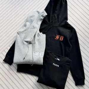 Designer Fendi Hoodie Red Fleece Embroidery