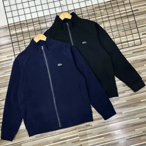 Super Clone Lacoste Jeans Red Cotton Pure Down Fleece Simple Style Winter Embroidery