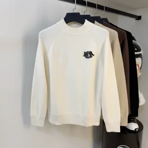 Designer Dior Sweater Ash Wool Blend Jacquard Autumn Winter