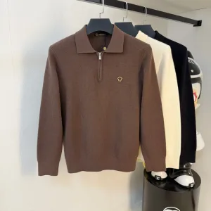 AAA Luxury Versace Sweater Ash Wool Blend Jacquard Autumn Winter