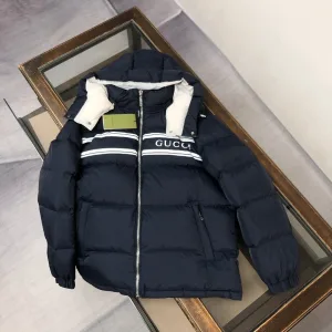 Designer Gucci Down Jacket Blue Duck Winter
