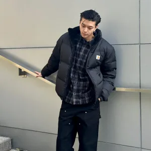 Luxury High Quality Carhartt Coat Green Down Retro Logo