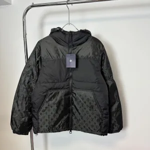 Luxury Super Clone Louis Vuitton Down Jacket Red Duck Jacquard Patch