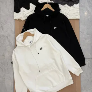Reps Nike Hoodie Red Cotton Fleece Simple And Versatile Sophistication Autumn Winter