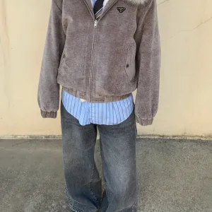 Reps Prada Outerwear Red Cotton Rabbit Fur Winter