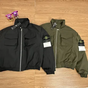 High Quality Stone Island Jacket Red Cotton Down Polyester Ribbed Fabric Exquisite Workmanship Street Style Winter Early