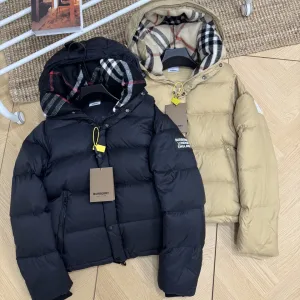 Reps Luxury Burberry Outerwear Red Feather Down Autumn Winter And