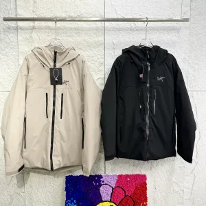 Designer Super Clone Archaeopteryx Jacket Red Gore-Tex Windstopper Cotton Down Polyester Nylon Plain Weave Running Simple Design Urban Commuting Winter Patch