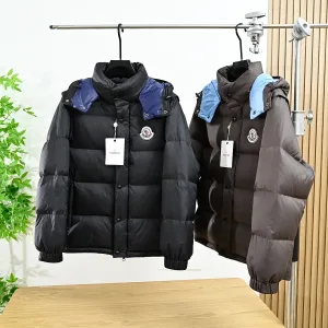 Reps High Quality Moncler Outerwear Brown Duck Down Nylon Sophistication Winter