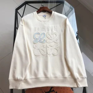 Designer AAA Loewe Sweatshirt Red Embroidery 3D