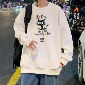 AAA Adidas Sweatshirt Black Cotton Fleece