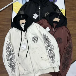 Designer Chrome Hearts Outerwear Red Cotton Autumn Winter And