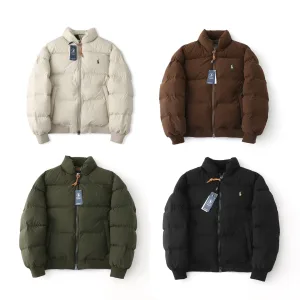 Luxury Ralph Lauren Long-Sleeved Red Down Corduroy Winter