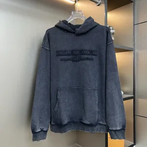 Super Clone AAA Balenciaga Hoodie Ash Cotton Silk
