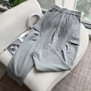 Reps Margiela Casual Trousers Red Cotton Fleece Winter
