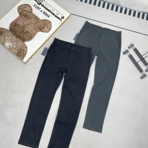 High Quality Prada Casual Trousers Red Cotton Wool High-End Quality Autumn Winter And Slim Fit