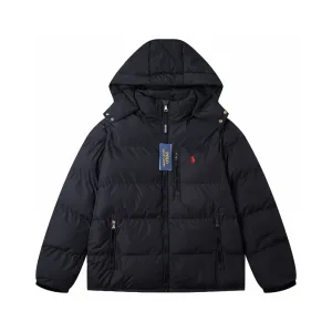 Super Clone Ralph Lauren Cotton-Padded Coat Green Cotton Woven Fabric Color Blocking