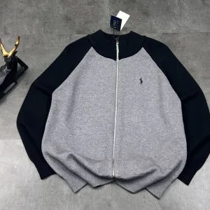 Super Clone Ralph Lauren Shirts Red Wool Blend Suitable For All Body Types Elegant Temperament Autumn Winter Patch Color Blocking