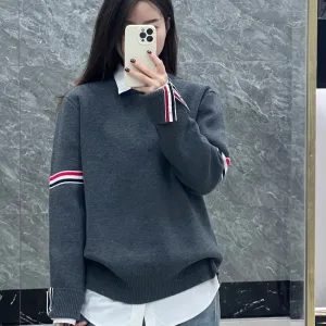 Designer AAA Thom Browne Sweater Red Autumn Winter And