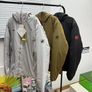 High Quality Luxury Mammut Hoodies Red Cotton Down Mesh Quick-Drying Urban Chic Winter Slim Fit