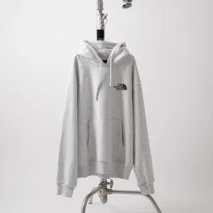 High Quality The North Face Hoodie Red Cotton Pure Fleece Ribbed Fabric Relaxed Fit Winter