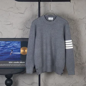 Super Clone Thom Browne Long-Sleeved Shirts Red Wool Blend Fine Simple Design Understated Luxury Style