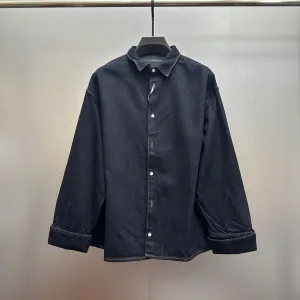 Designer Reps Prada Long-Sleeved Shirt Red Denim
