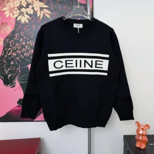 Luxury Celine Sweater Ash Wool Autumn Winter