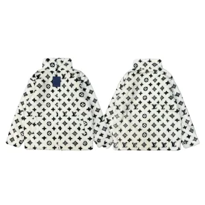 AAA Super Clone Louis Vuitton Coats Ash Cotton Wool Lambswool Rabbit Fur Polyester Relaxed Silhouette