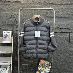 Luxury Monk Outerwear Red Wool Feather Duck Down Exquisite Workmanship Slim Fit Patch Side Pockets