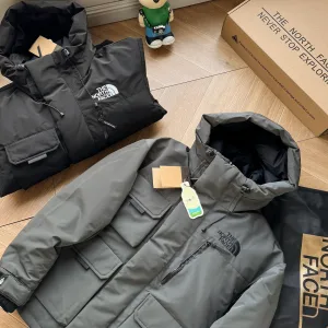 Reps Designer The North Face Down Jackets Red Goose Fleece Mesh Tear-Resistant Fabric Rubber Outdoor Waterproof Winter Patch